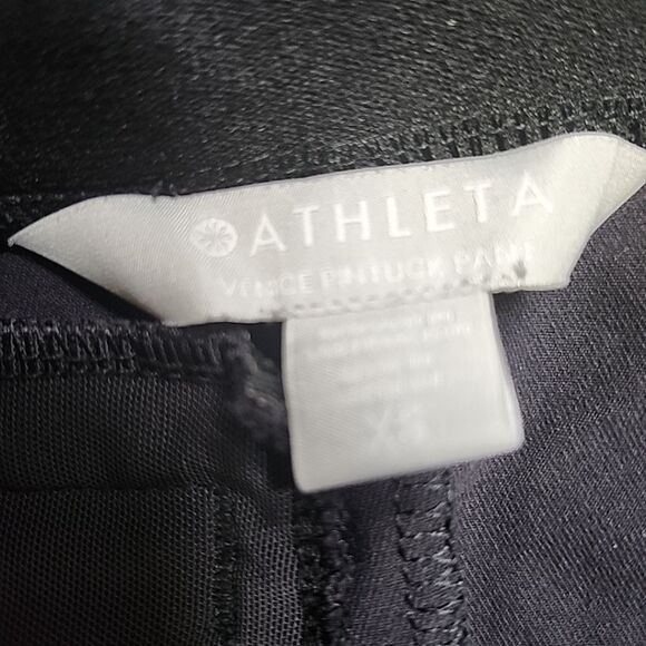 Athleta Venice Pintuck High Waisted Ankle Pants Pull-On Work Casual Black XS - Picture 4 of 13